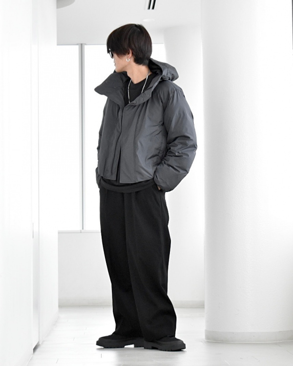 ブラッシュドスウェットワイドパンツ、ブロックテックユーティリティ