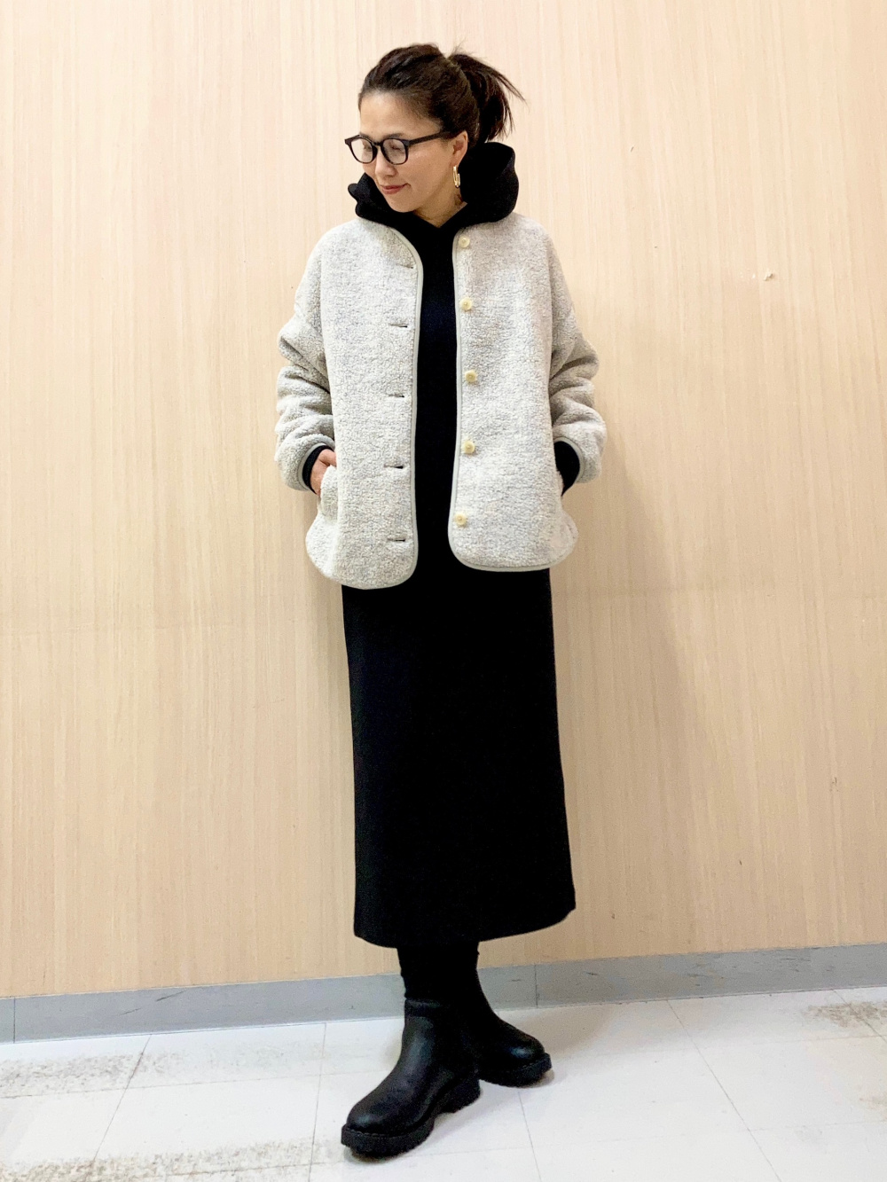 スウェットオーバーサイズプルパーカ、ウィンドプルーフ2WAYコート」の