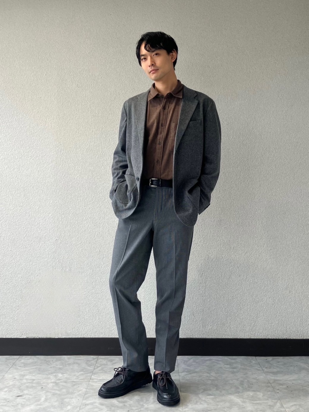 ブラッシュドジャージージャケット/ヘリンボーン、フランネルシャツ