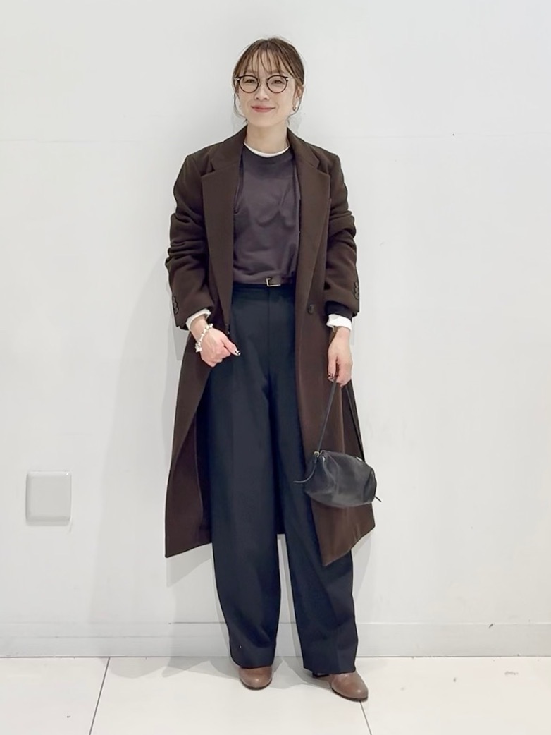 ロングコート、タックワイドパンツ」の着用コーディネート| ユニクロ公式