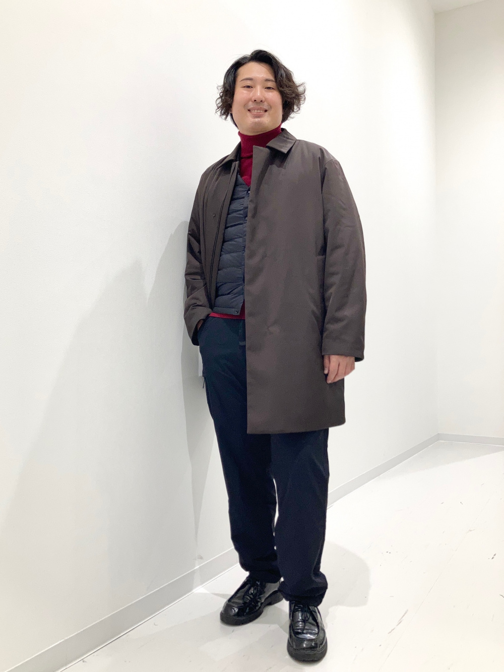 パフテックコンパクトベスト、パフテックハーフコート」の着用