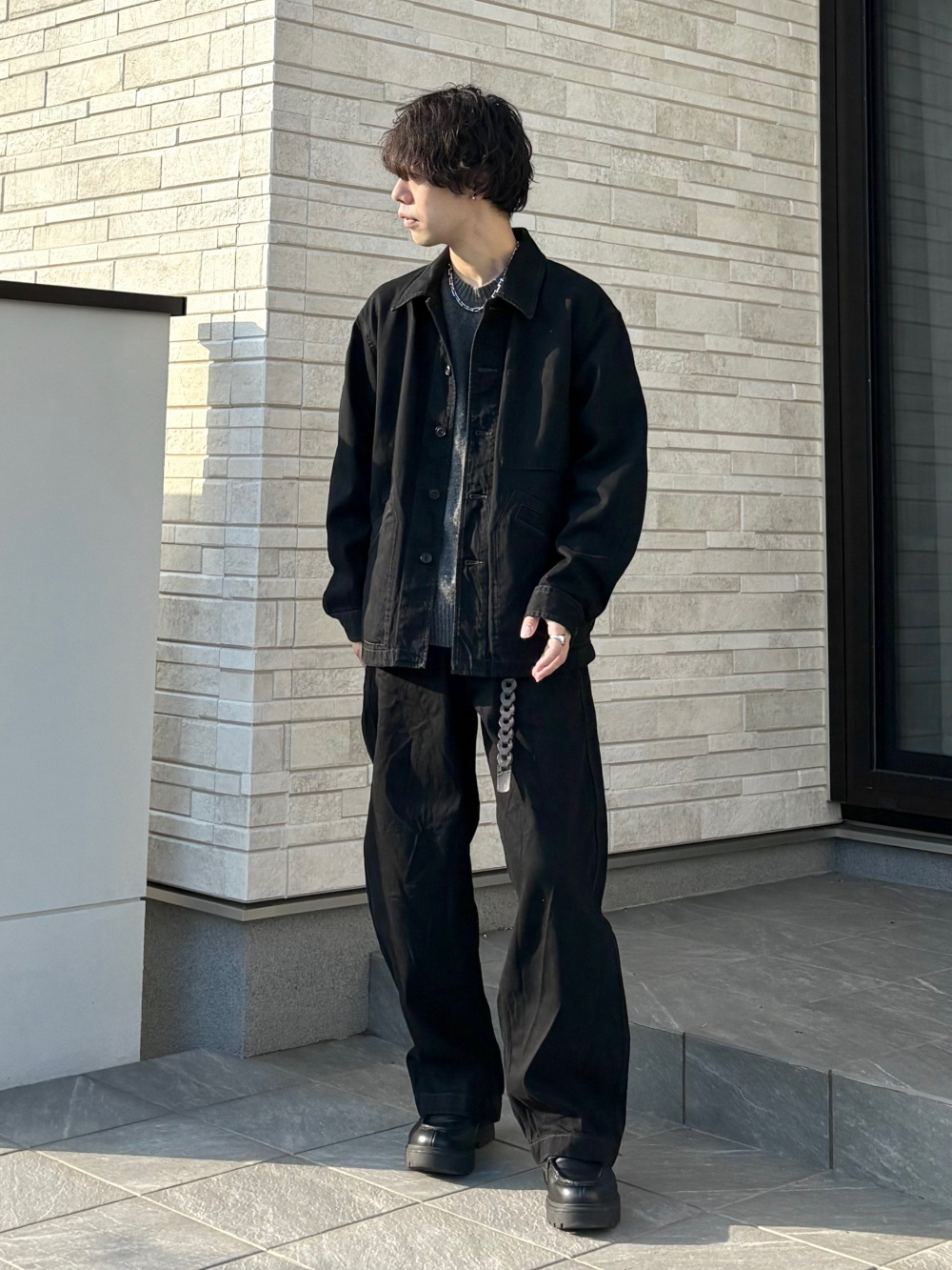 オーバーサイズカラーデニムジャケット」の着用コーディネート