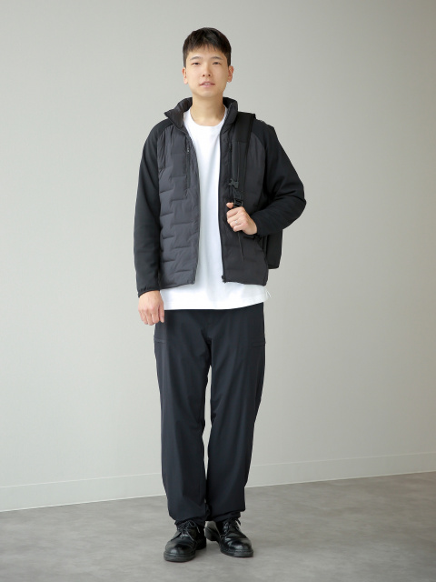 ユニクロ コンビネーションパフテックジャケット XL ブラック コンビネーションパフテックジャケットのメンズコーディネート一覧