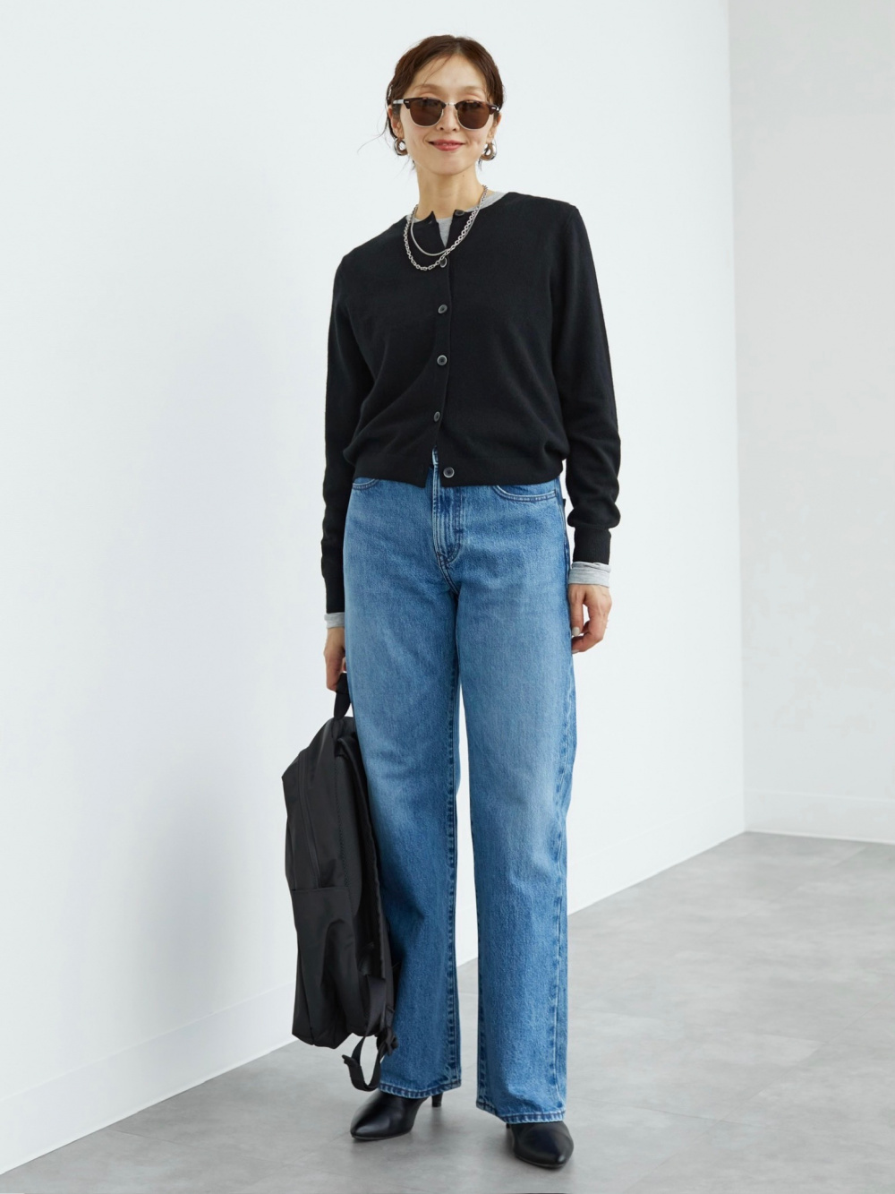 デニムオーバーシャツ、ブラッシュドジャージージャケット