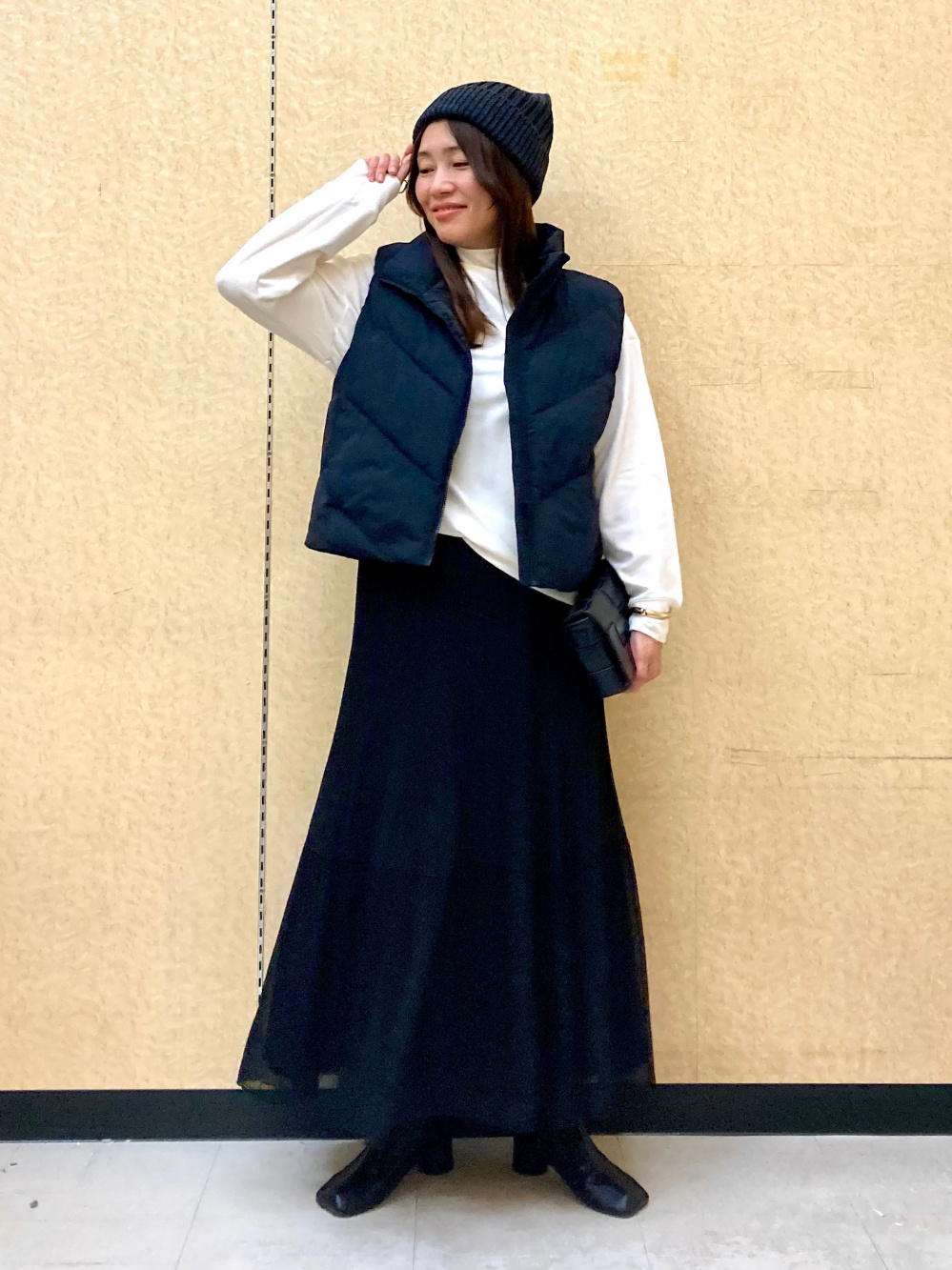 グラムリップス　ワッフルニットベストドッキングトップス 最終値下げ【美品】Glamlipsワッフルニットベストドッキングトップス