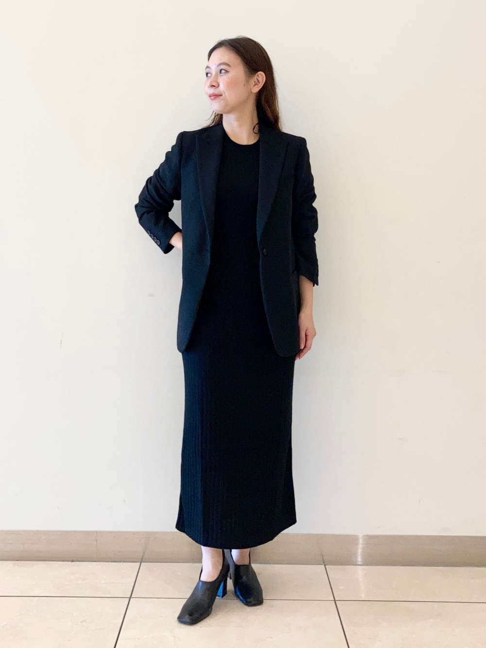 ツイードテーラードジャケット、フレアスコート」の着用コーディネート