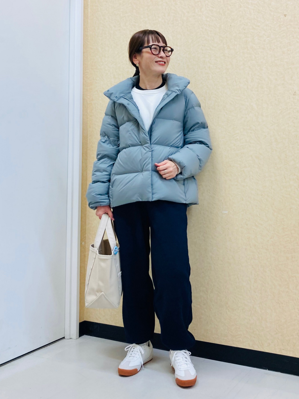 G*C様 【完売品】ユニクロ　パウダーソフトダウンジャケット　BLUE L UNIQLO - ユニクロ⭐️パウダーソフトダウンジャケットの通販 by ちな