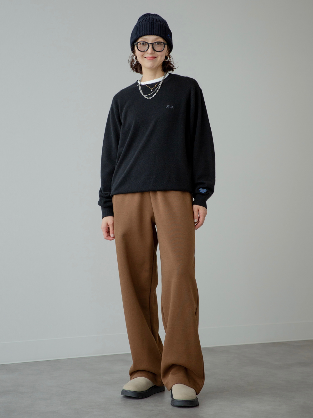 カウズウインターカシミヤクルーネックセーター ユニクロ公式 | カウズ ウィンター カシミヤクルーネックセーター(男女