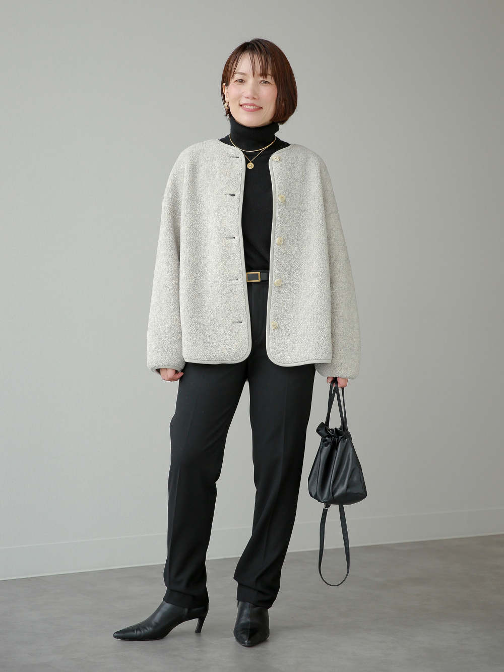 デニムオーバーシャツ、ブラッシュドジャージージャケット