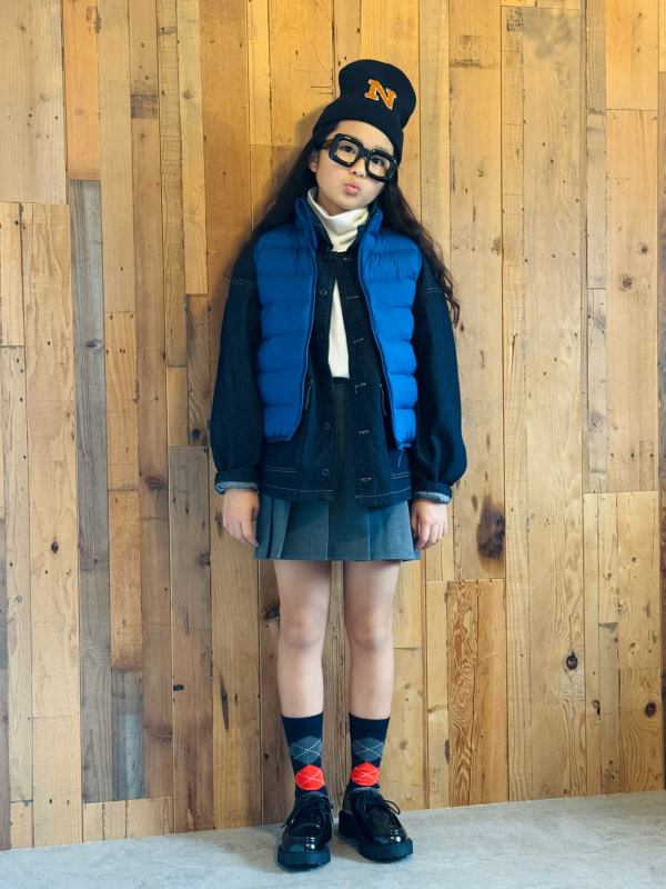 スウェットワイドパンツ/丈短め、ヒートテックフリースタートルネックT