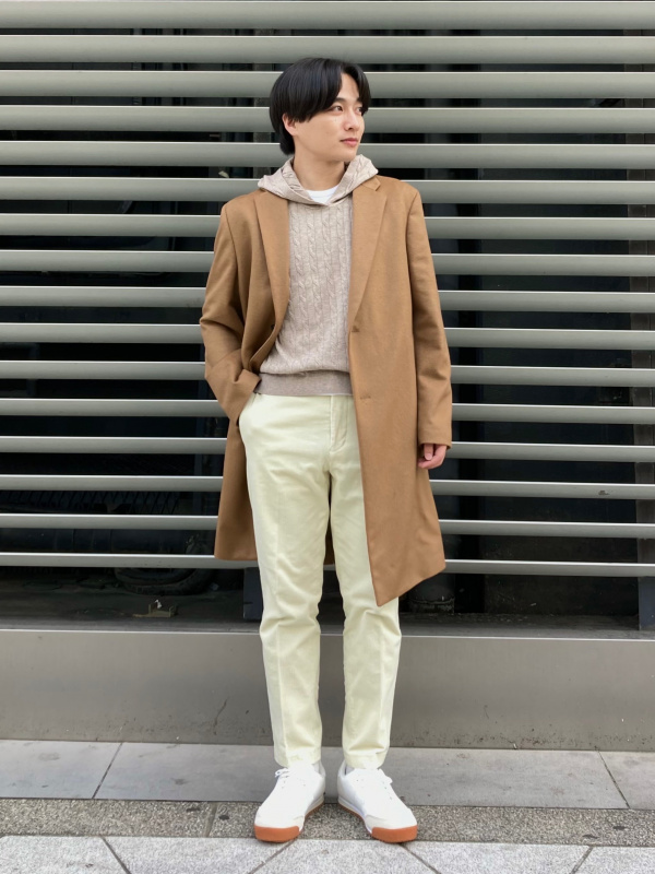 【高級ライン】ユニクロ＋J 2XL メンズ　メルトンチェスターコート 新品タグ付 ユニクロ公式 | ウールブレンドチェスターコート