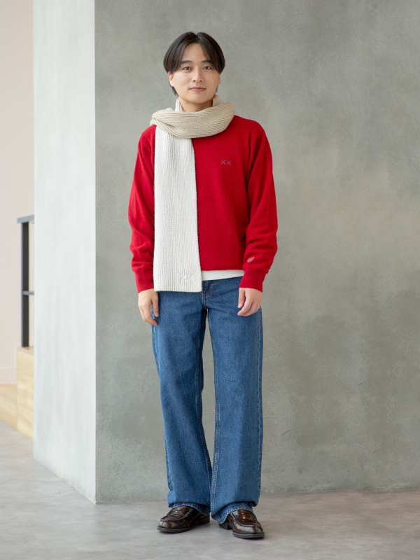 カウズ ウィンター カシミヤクルーネックセーター（メンズ）の着用