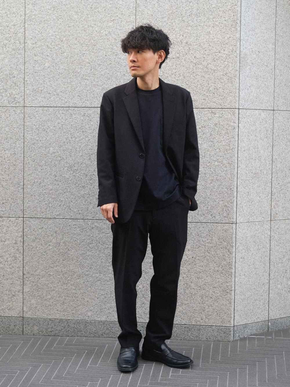 ドライノンアイロンジャージーシャツ/ボタンダウン、感動パンツ」の