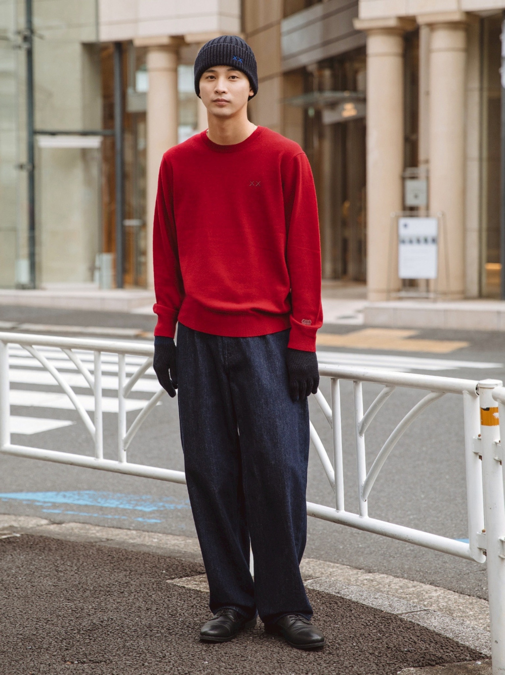 ソフトニットフリースクルーネックT、カウズ ウィンター カシミヤ