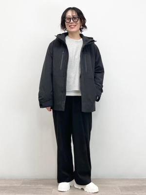 ［美品］ユニクロ　ハイブリッドダウンパーカ　ブラック XS ユニクロ公式 | ハイブリッドダウンオーバーサイズパーカ