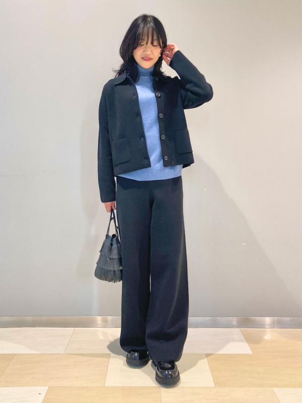 everyone ミラノリブパンツ ダークネイビー M ウォッシャブルミラノリブパンツ」のレディースのコーディネート一覧