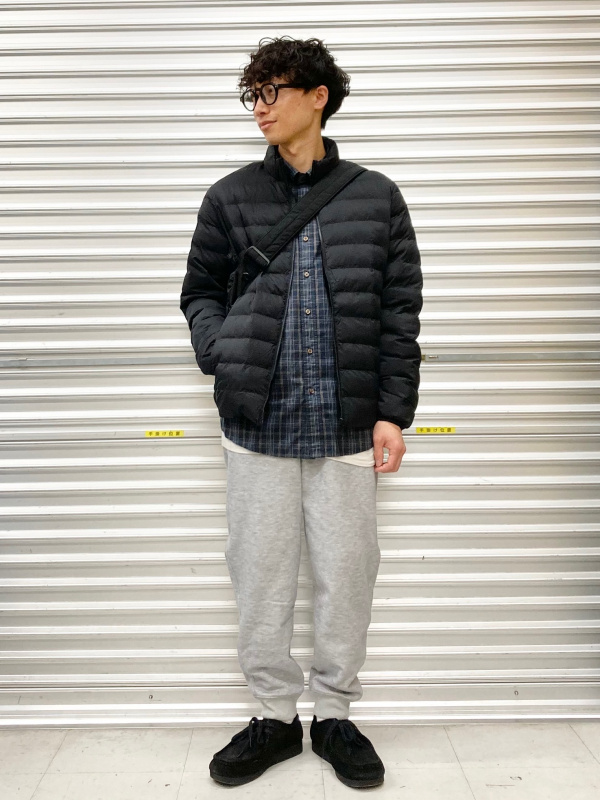 ヒートテックボアスウェットパンツ、ブロードシャツ/チェック/ボタン