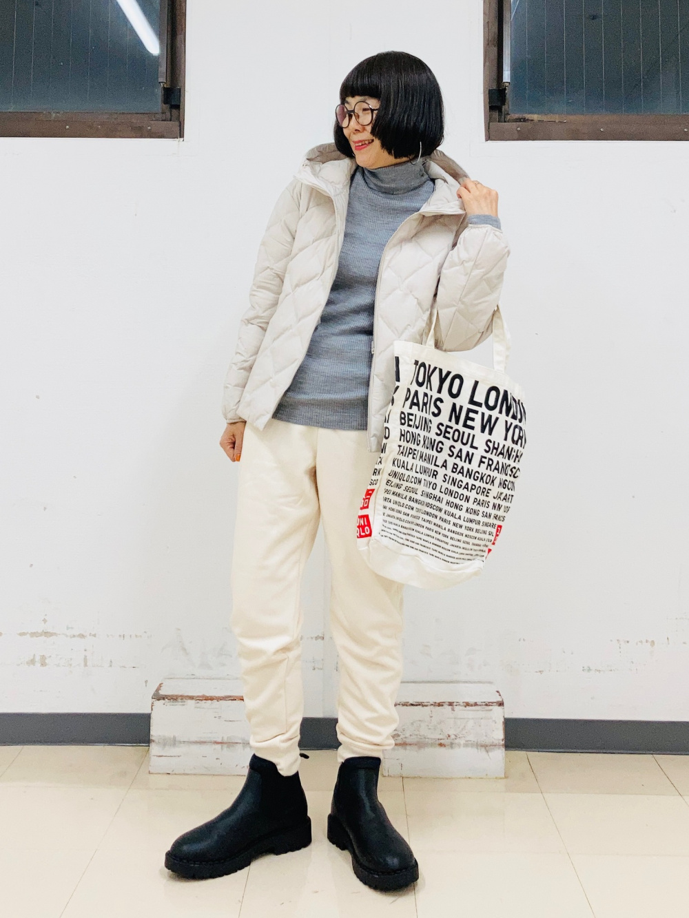 ヒートテックボアスウェットパンツ、ソフトタッチタートルネックT