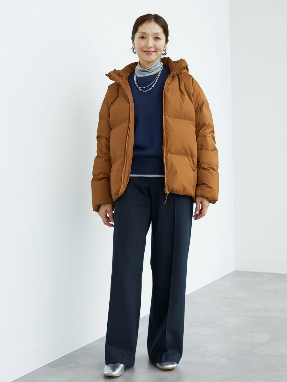 ヒートテックブラタンクトップ、パウダーソフトダウンジャケット」の