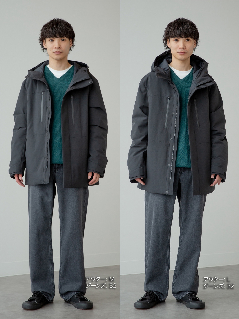 スウェットオーバーサイズプルパーカ、コーティングオーバーサイズ