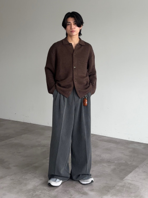 23FW UNIQLOU ニットオーバーサイズシャツジャケット　Brown L 完売品 UNIQLO U ニット オーバー シャツ ジャケット 茶｜Yahoo!フリマ