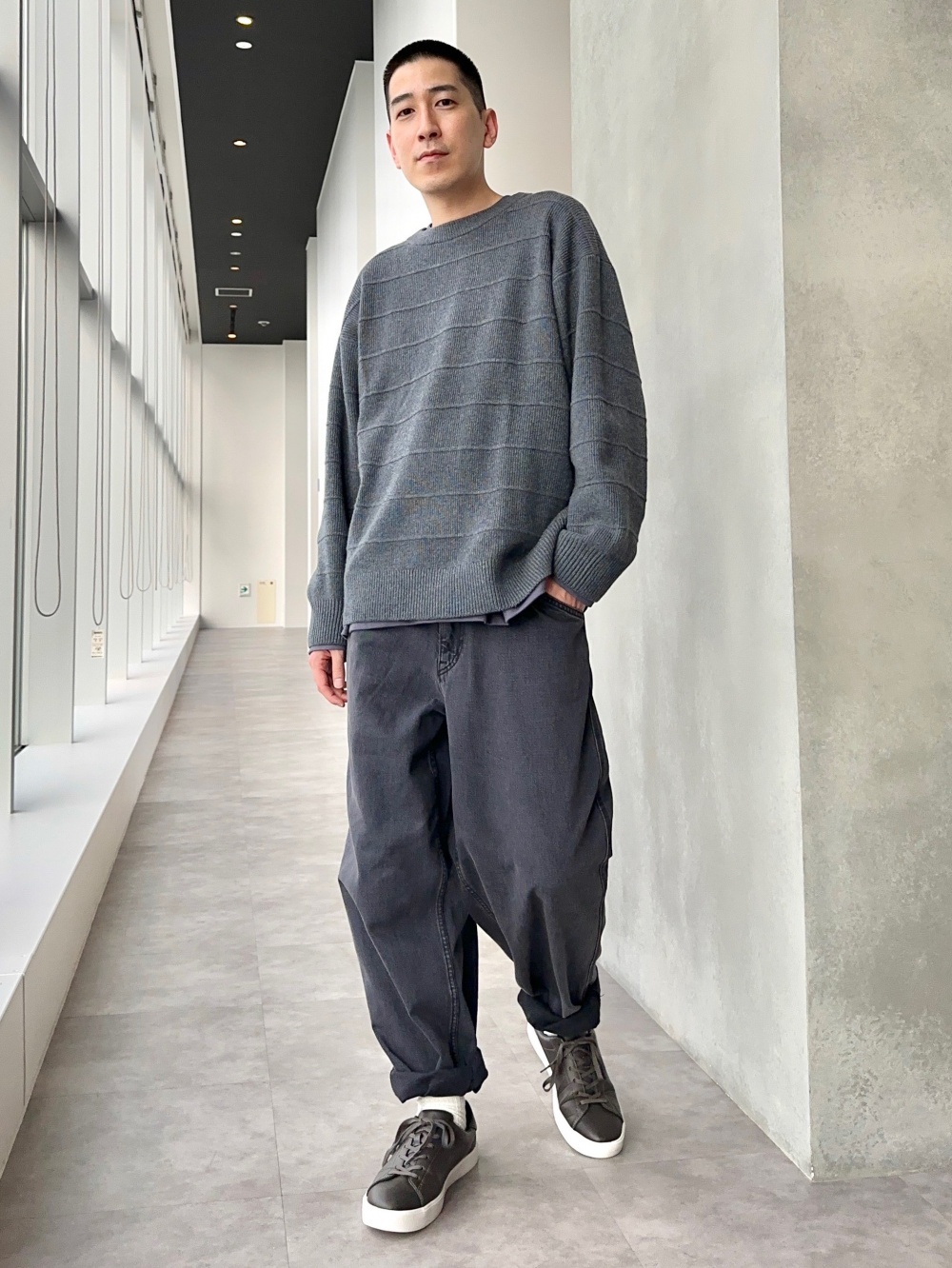 ユーティリティオーバーサイズシャツ、オーバーサイズカラーデニム