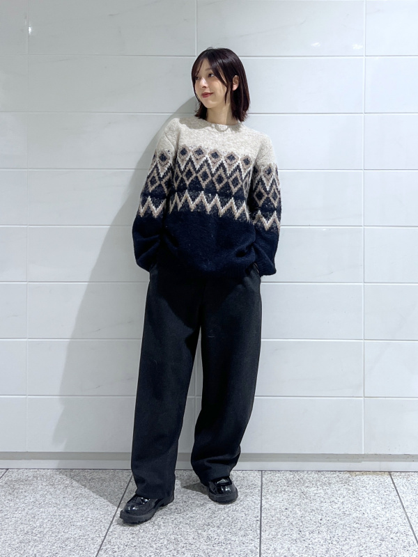 ブラッシュドスウェットワイドパンツ、ダブルフェイスフルジップ