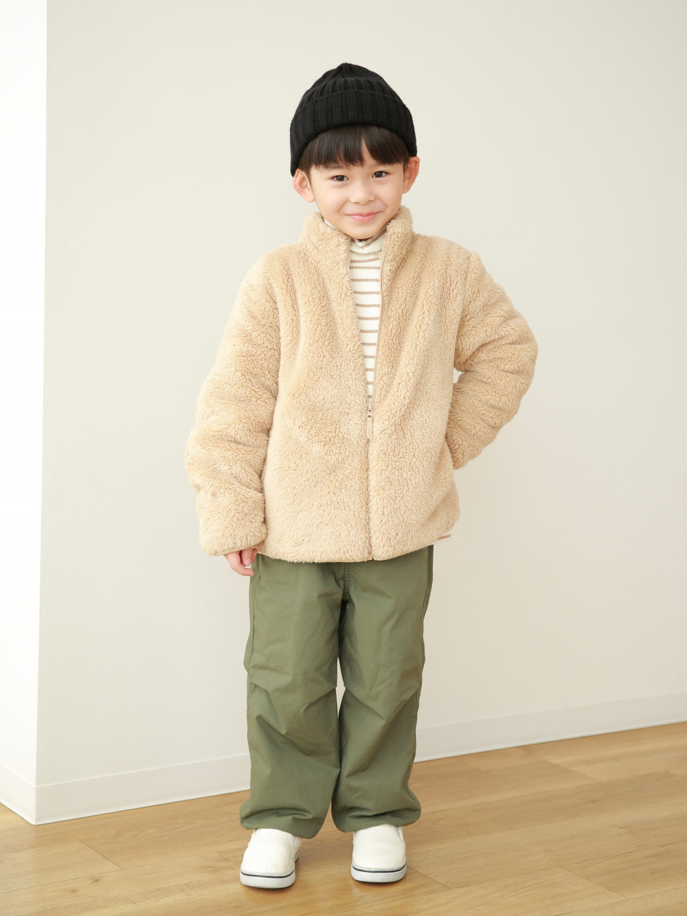 ボアスウェットパンツ、GIRLS ヒートテックコットンハイネックTシャツ