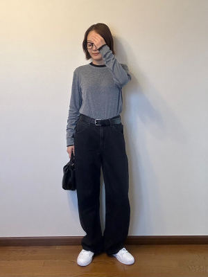 ユニクロ公式 | デニムタックパンツ