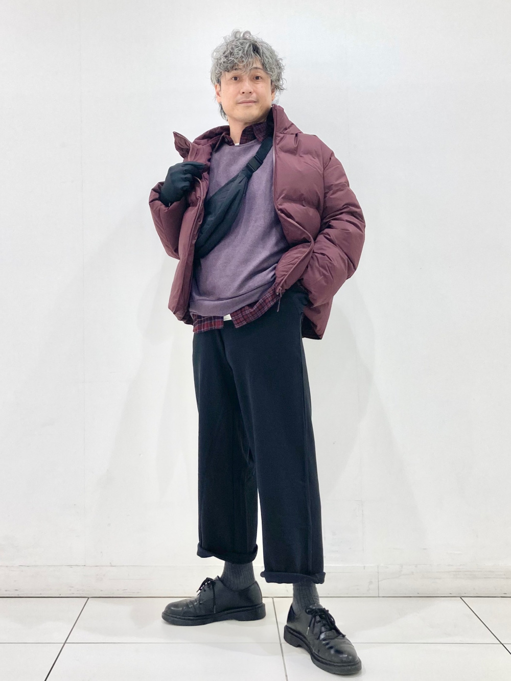 ソフトニットフリースクルーネックT」の着用コーディネート| ユニクロ公式