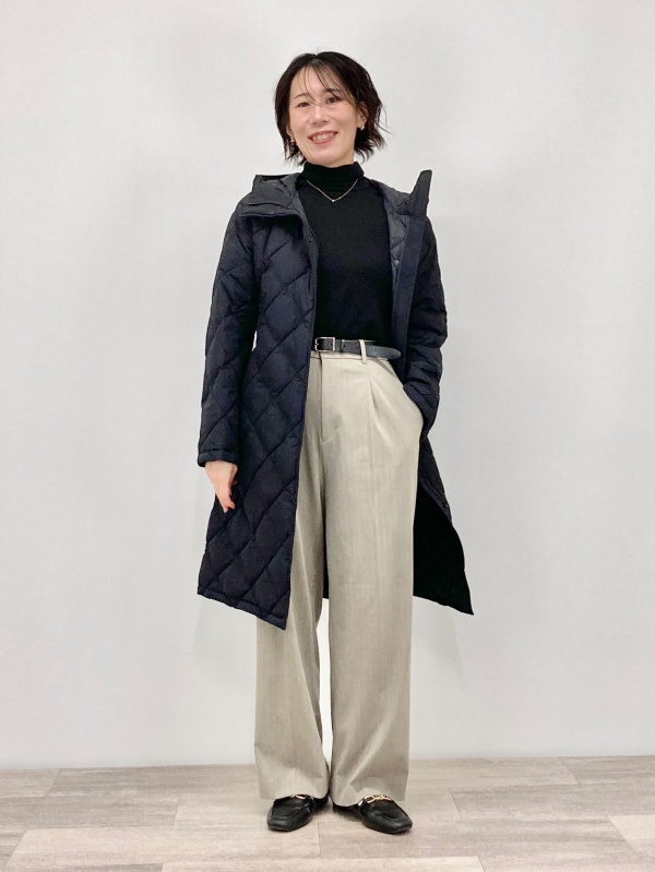 パフテックロングコートリラックスフィットのコーディネート・着用