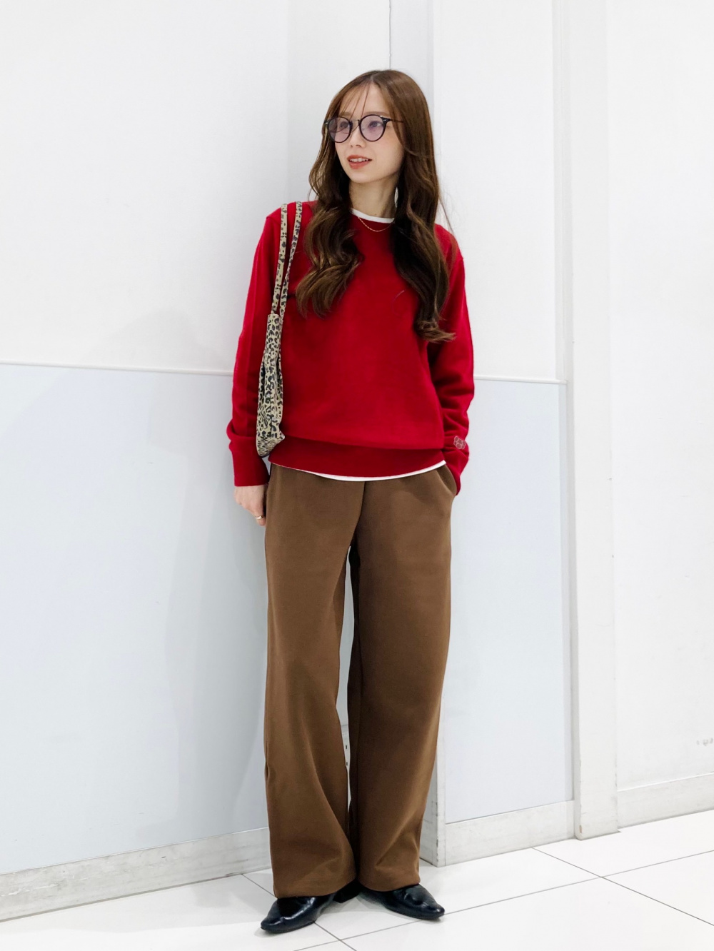 ソフトタッチクルーネックTシャツ/長袖、カウズ ウィンター カシミヤ