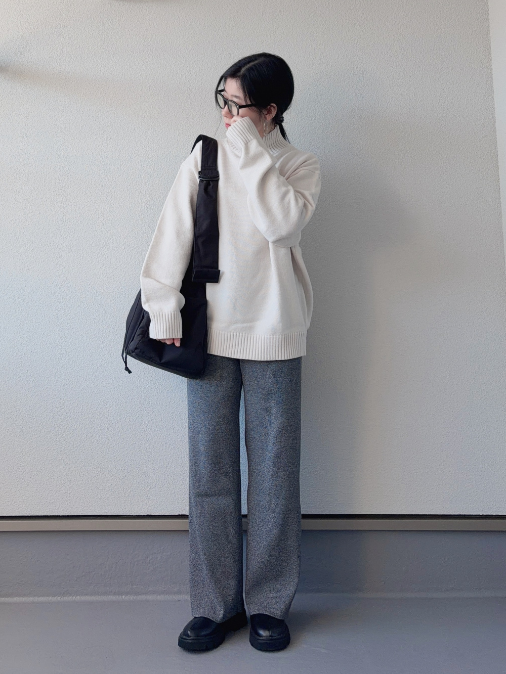 感動ダブルジャケットリラックスフィット、感動タックワイドパンツ」の