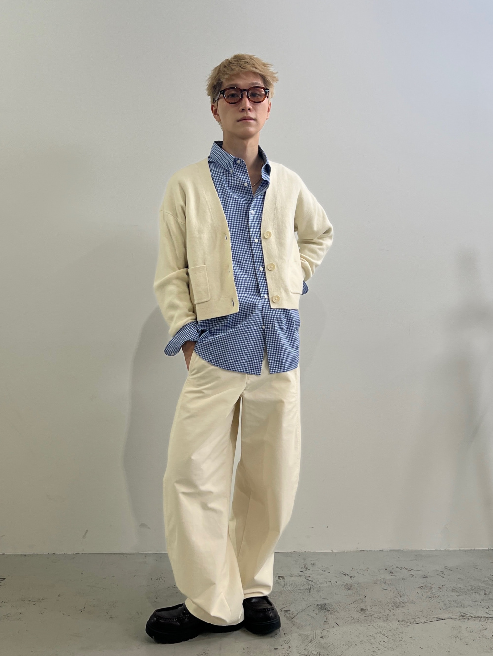 ユニクロ ＋J ウールブレンドジャケット＆パンツ＆ブロードシャツ 未使用 ウールブレンドジャケット、ブロードシャツ/チェック/ボタンダウン」の