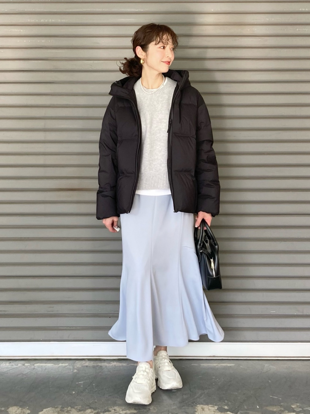 ハイブリッドダウンオーバーサイズMA-1ブルゾン、ブロードシャツ