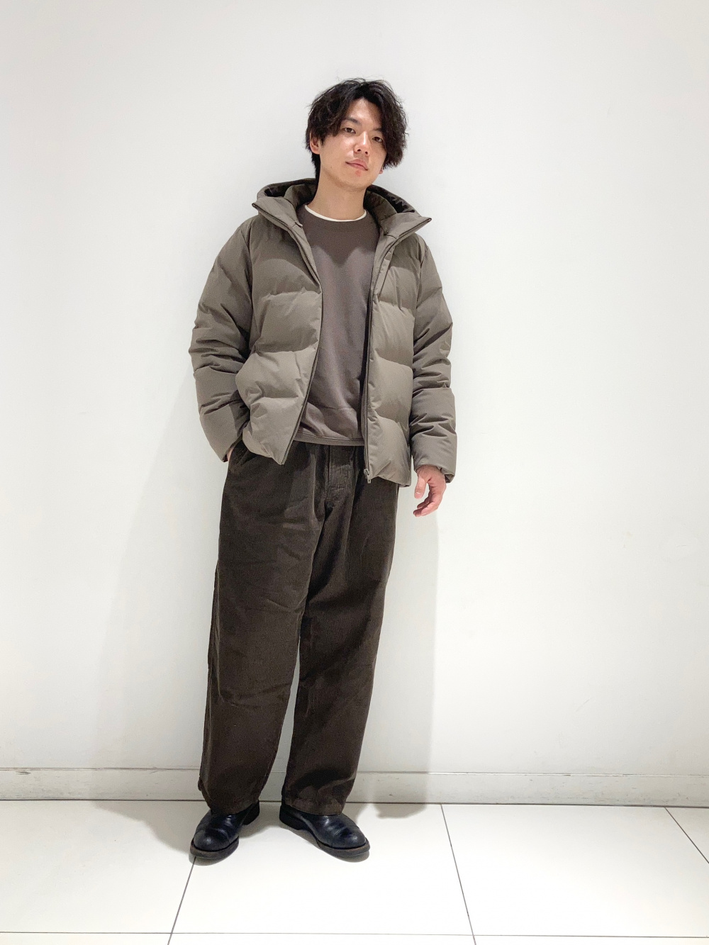 クルーネックTシャツ/長袖、ダブルフェイスフルジップジャケット」の