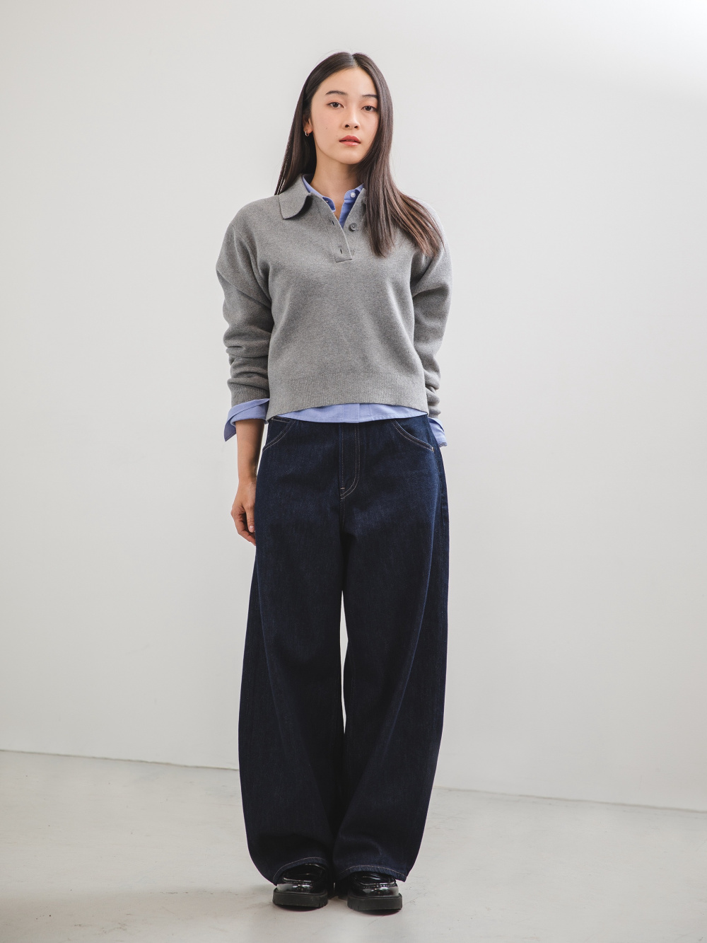 スーピマコットンT、ダブルフェイスショートコートリラックスフィット