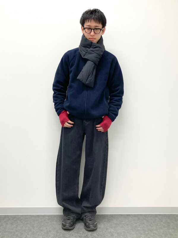 フリースジャケット、ソフトニットフリースクルーネックTの 