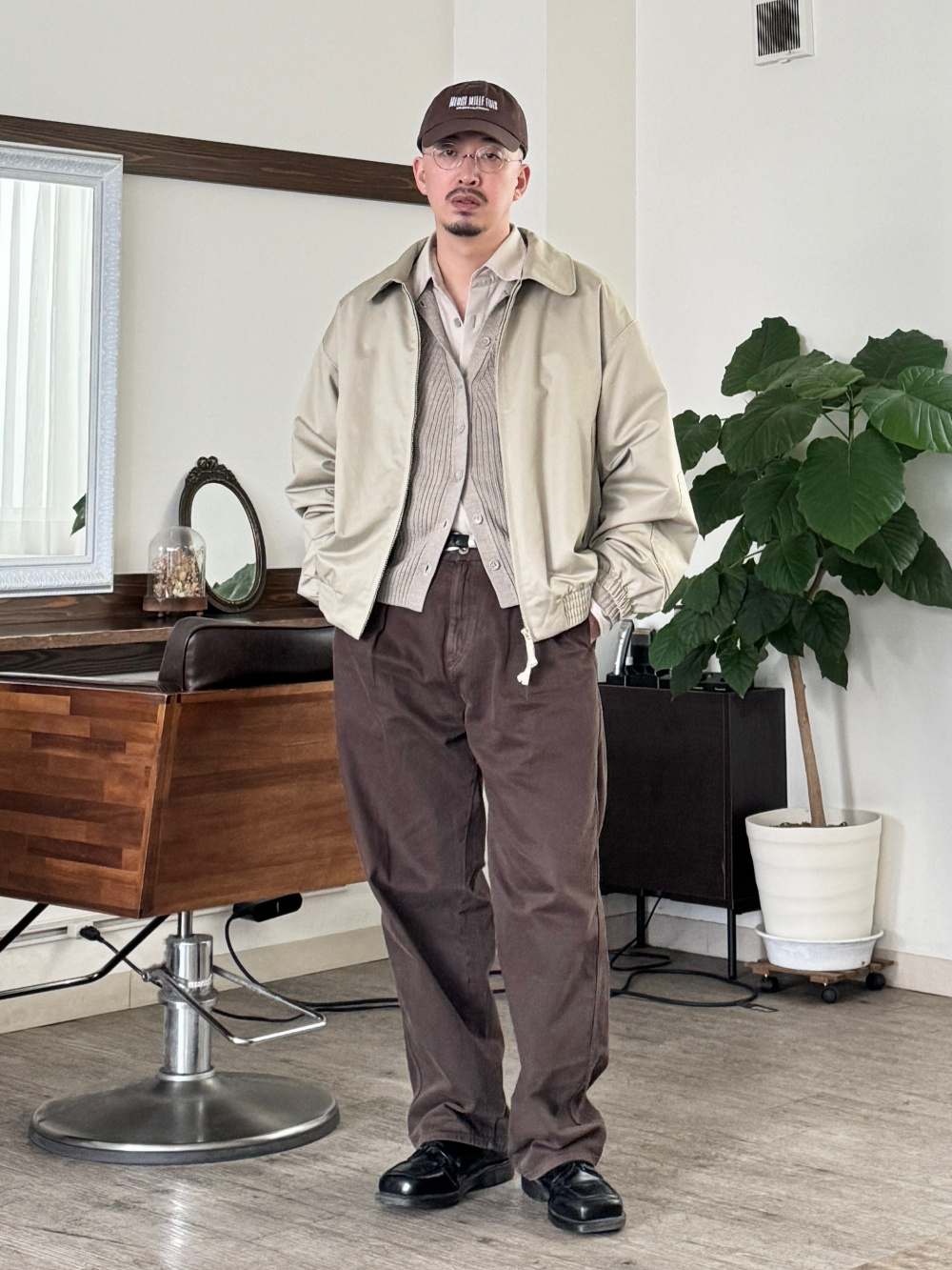 パフテックショートブルゾン、ツイルワークオーバーサイズシャツ」の