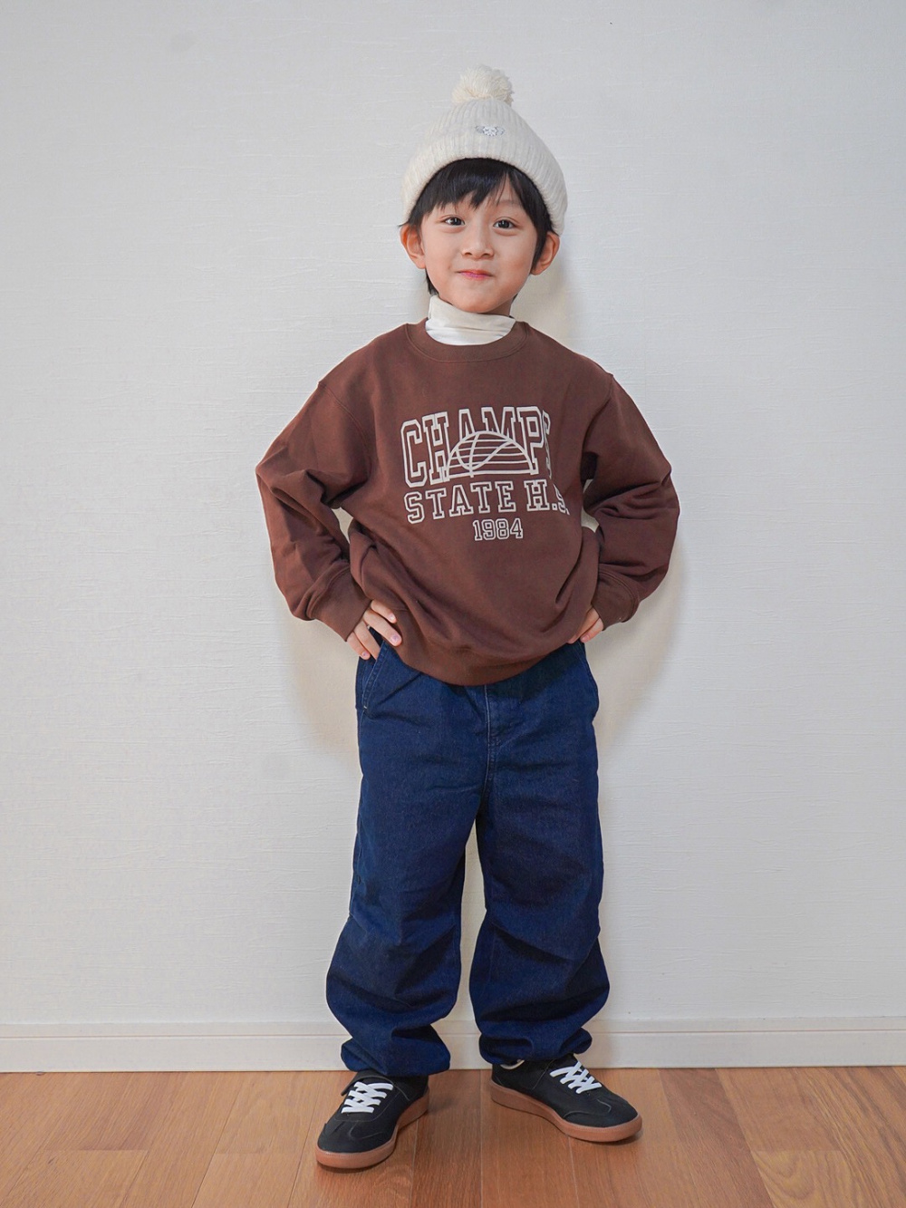 C6832 RERACSウォームスウェット×デニムコーデ C6832 RERACSウォームスウェット×デニムコーデ THE RERACSのスウェット