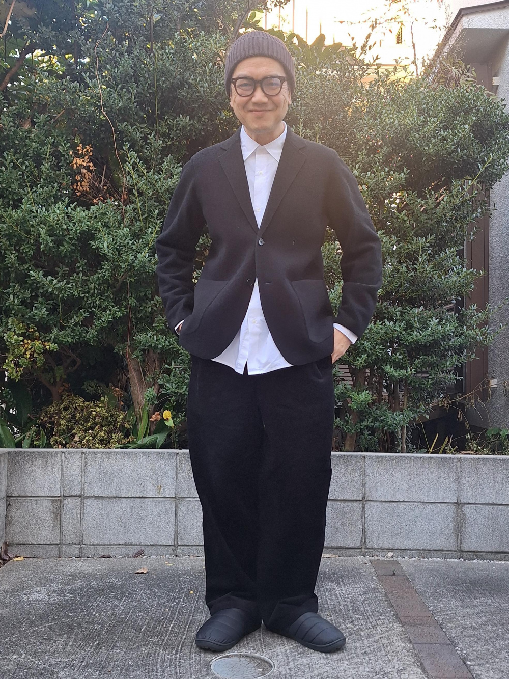 コーティングショートブルゾン、ダブルフェイスフルジップジャケット