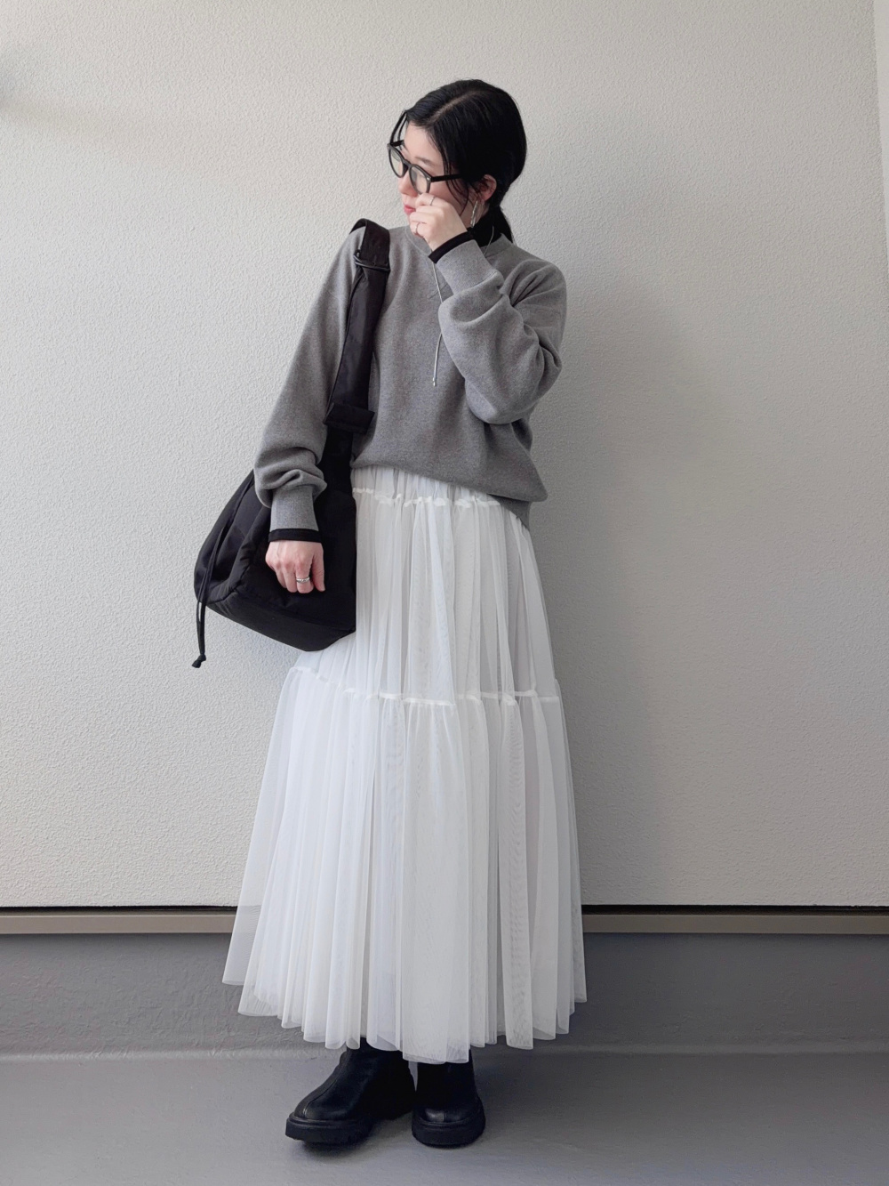 【パール】ユニクロC 感動上下L ダブルジャケット タックワイドパンツ 感動ダブルジャケットリラックスフィット、感動タックワイドパンツ」の