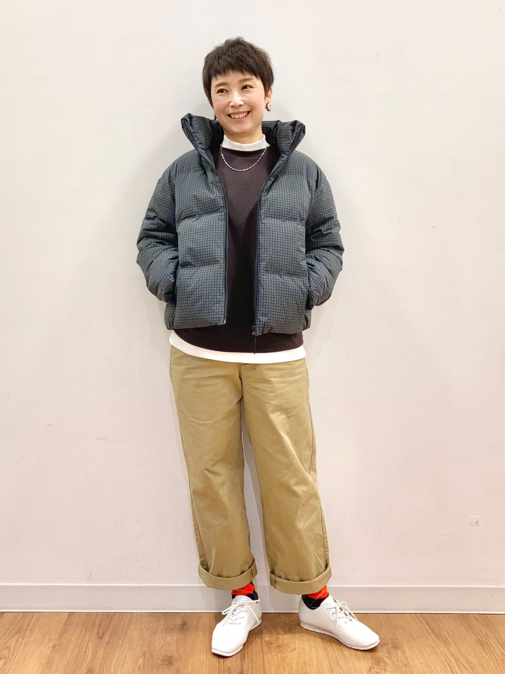 ソフトニットフリースクルーネックT、フリースハーフジッププル