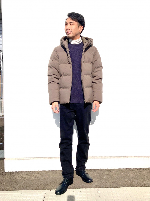 スウェットワイドパンツ/丈長め、パフテックハーフコートの