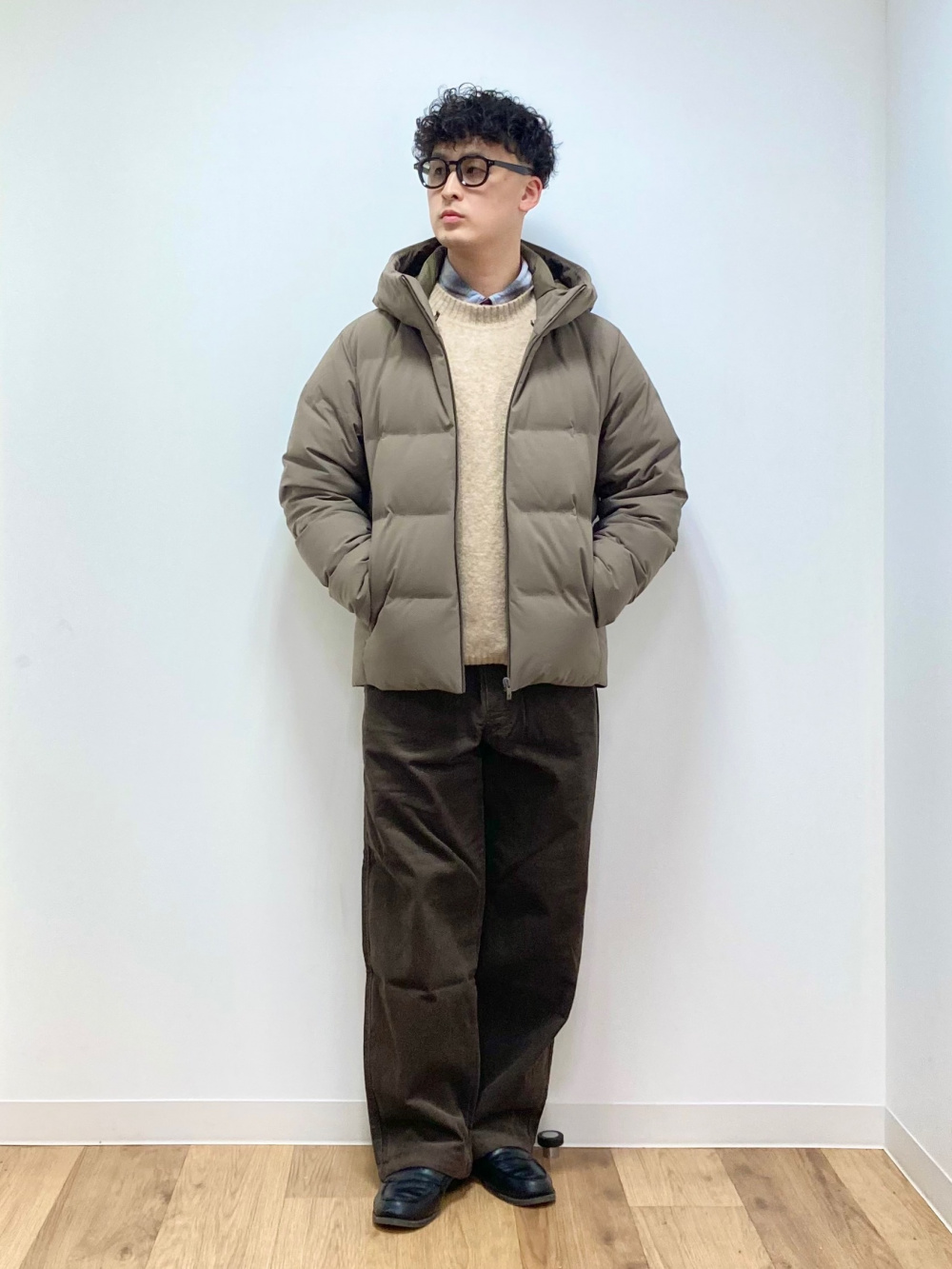 コーティングショートブルゾン、ダブルフェイスフルジップジャケット