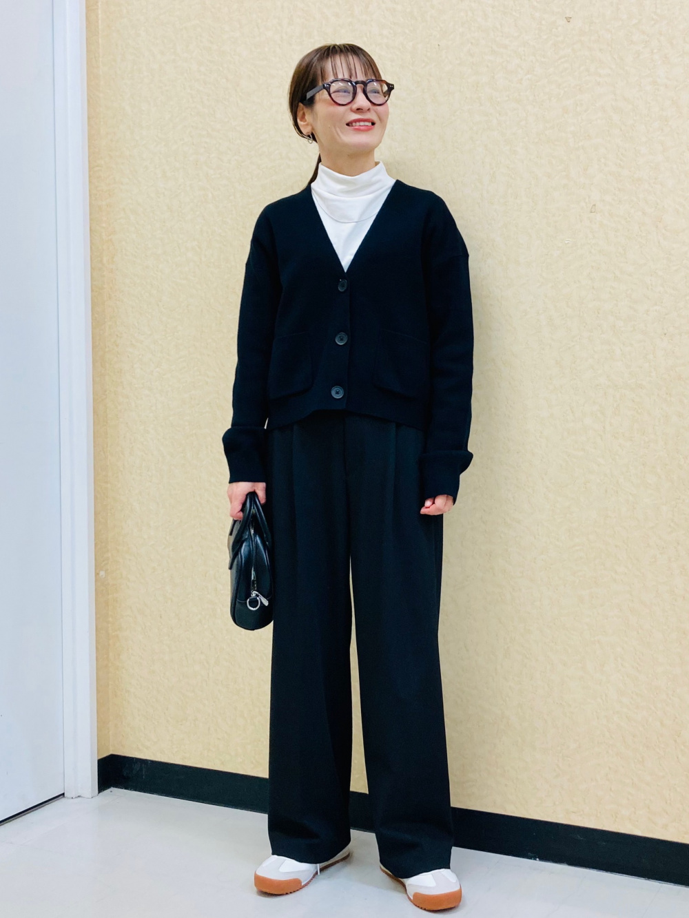 ダブルジャケット、タックワイドパンツ」の着用コーディネート