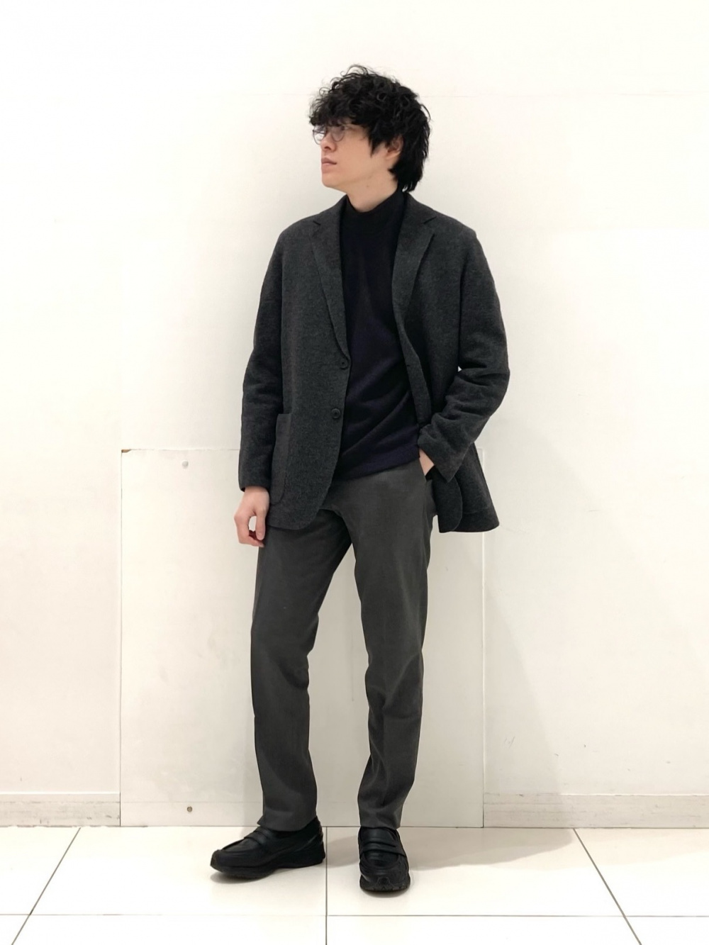 UNIQLOC ユニクロ　ニットジャケット ダークブラウン 新品・未使用】ユニクロ C ニットジャケット ダークブラウン XLサイズ