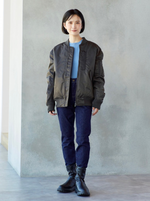 ＋J　ハイブリッドダウンオーバーサイズMA-1　07GRAY　M ユニクロ公式 | ハイブリッドダウンオーバーサイズMA-1ブルゾン