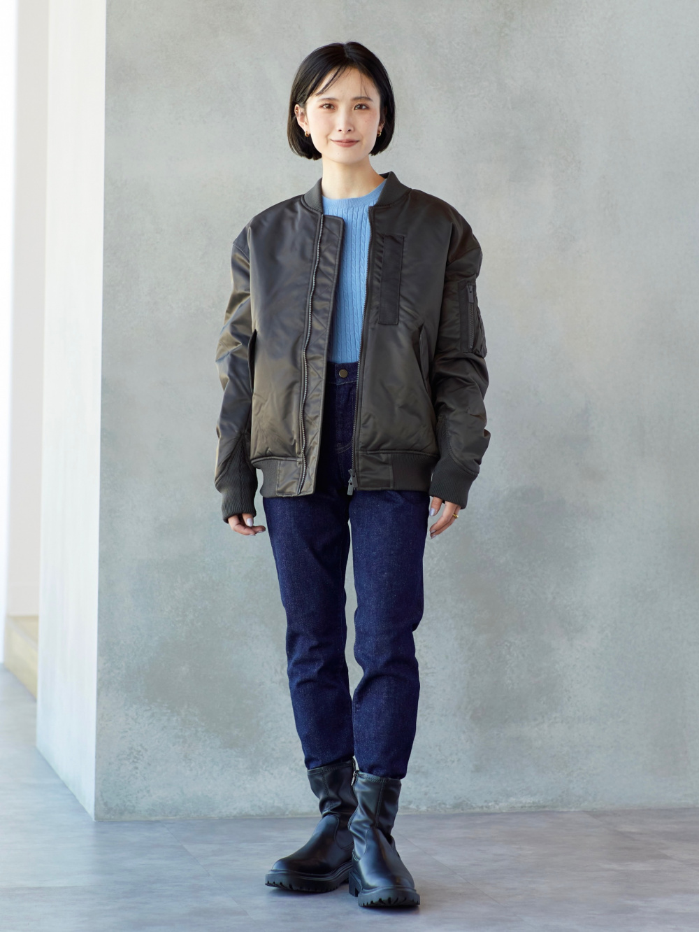 ハイブリッドダウンオーバーサイズMA－1、ブロードシャツ/レギュラー