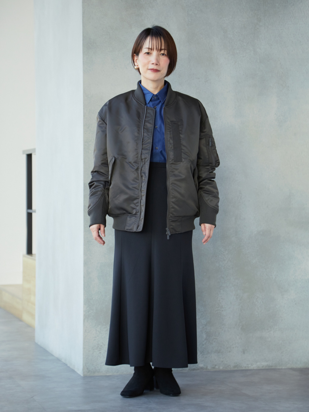 ハイブリッドダウンオーバーサイズMA－1、ブロードシャツ/レギュラー